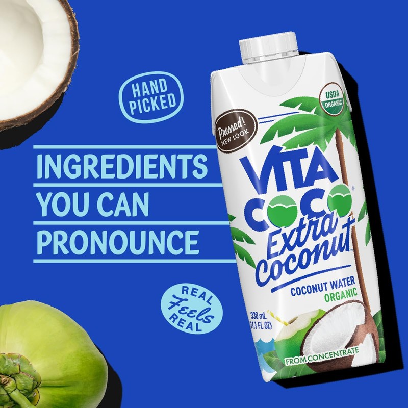 Vita Coco Organic Coconut Water, Extra Coconut | More "Coconutty