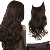 SARLA Invisible Wire Hair Extensions with 3 Clips Long Synthetic