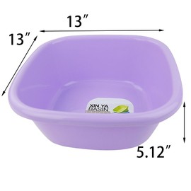Anbers 12 Quart Plastic Wash Basin, 4-Pack
