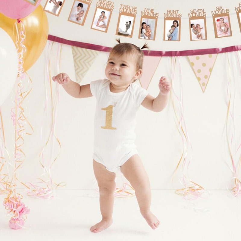 HappyHome Garland Birthday Decoration Photo Frame 1st Anniversary Celebration Decoration