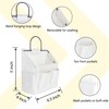 Kanrichu 2pcs Small Wall Hanging Organizer Bag, Linen Fabric Door