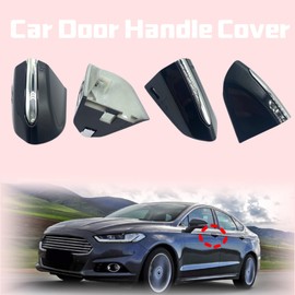 Gztoyu Door Handle Key Bezel Cover Cap Front Left Exterior Compatible with Ford Fusion 2013-2020 | Edge 2015-2020 DS7Z 54218A15-DC (Black)