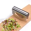 Mezzaluna Salad Chopper. Double Blade Stainless Steel Salad Cutter, Double