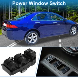 A ABSOPRO Power Window Switch Front Right Driver Side Window Control Switch for Honda Accord 2008-2012 Black