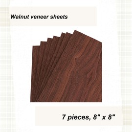 Walnut Veneer 8" X 8", 7-Piece
