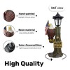 Eagle Outdoor Solar Statue 14x6 Inch, Garden Decoration Outdoor Waterproof,