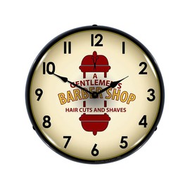 Barber Shop 2 14" Lighted Wall Clock