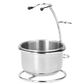 MOUMOUTEN Juego De Soportes Para Tazones De Afeitar, Soporte De Brochas De Afeitar De Metal Juego De Tazones Para Jabones De Afeitar De Acero Inoxidable Para Hombre, Esposo, Padre, Día De San Valentín