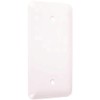 TayMac WRW-B 1-Gang White Smooth Metal Princess Blank Wall Plate