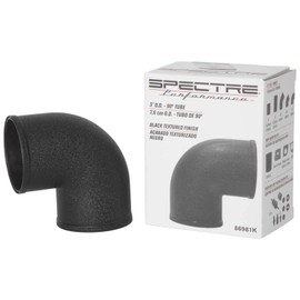 Spectre 86981K Air Intake Tube 90 deg. Elbow 3 in. Dia. Black Air Intake Tube