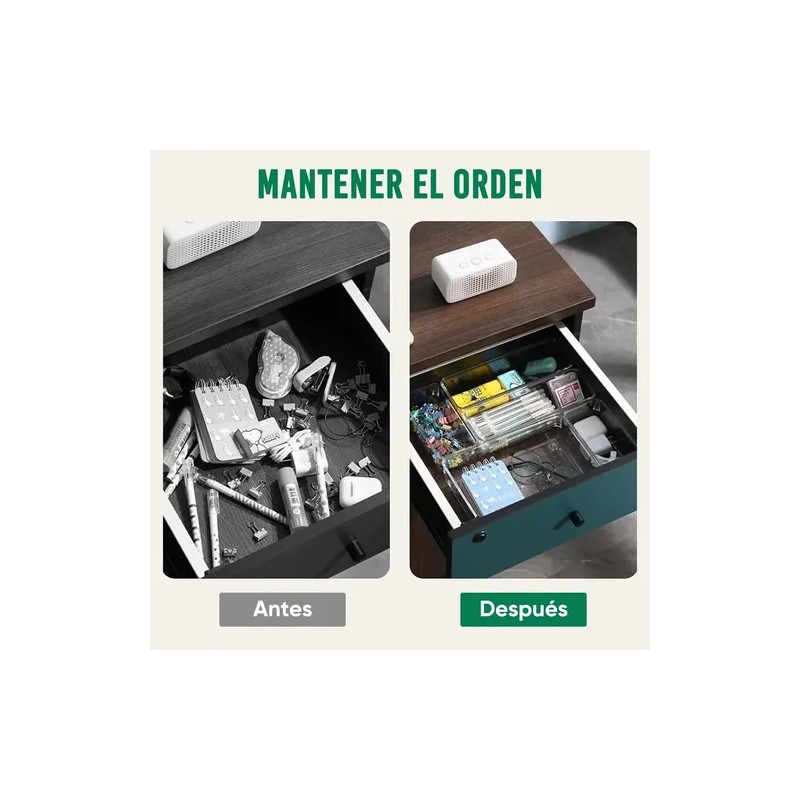 Organizador De Cajones Joyas Maquillaje 25 Pzas De Plástico