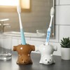 2 Pack Ceramic Toothbrush Holders, Cute Animal Tooth Brush Holder