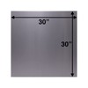 Stainless Steel Backsplash, 30" X 30" with Hemmed Edges