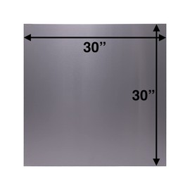 Stainless Steel Backsplash, 30" X 30" with Hemmed Edges