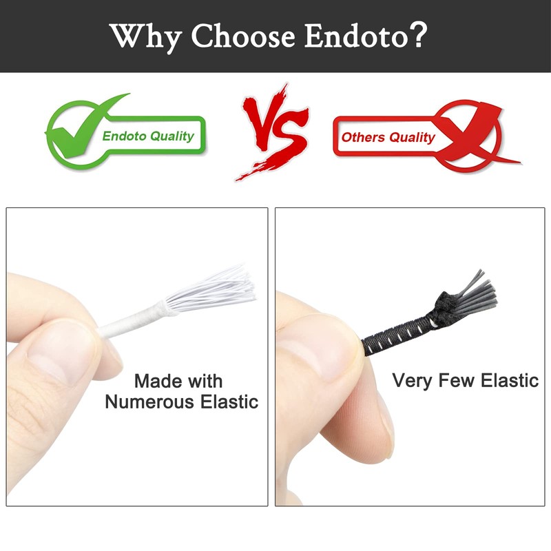 Endoto 2 Pairs Shoelaces for Hey Dude Elastic Strings Replacement