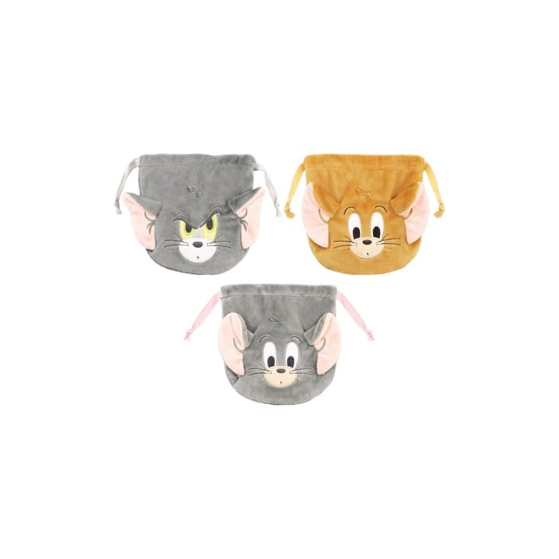 Tees Factory TJ-5530470TF Tom and Jerry Plush Drawstring Bag, TF