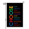 Gkodw Choose Love Equality Garden Flag, Funny Social Justice Yard