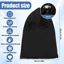 Xinjieda 2Pcs Balaclava Ski Mask Lightweight Full Face Mask Black Balaclavas for Men Women 2 Hole Breathable Face Cover for Motorcycle Running Skiing Hiking UV Protection & Wind Protection