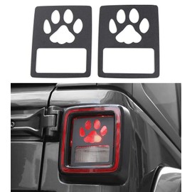 POETRYXIAO Tail Light Cover Guard with Paw Print Style (Halogen Tail Light) for Jeep Wrangler 2018-2023 JL Sport/Sports(Paw Print)