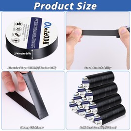 Oleitodh 100 Rolls Black Electrical Tape Bulk 3/4 Inch x 66FT Vinyl Tape