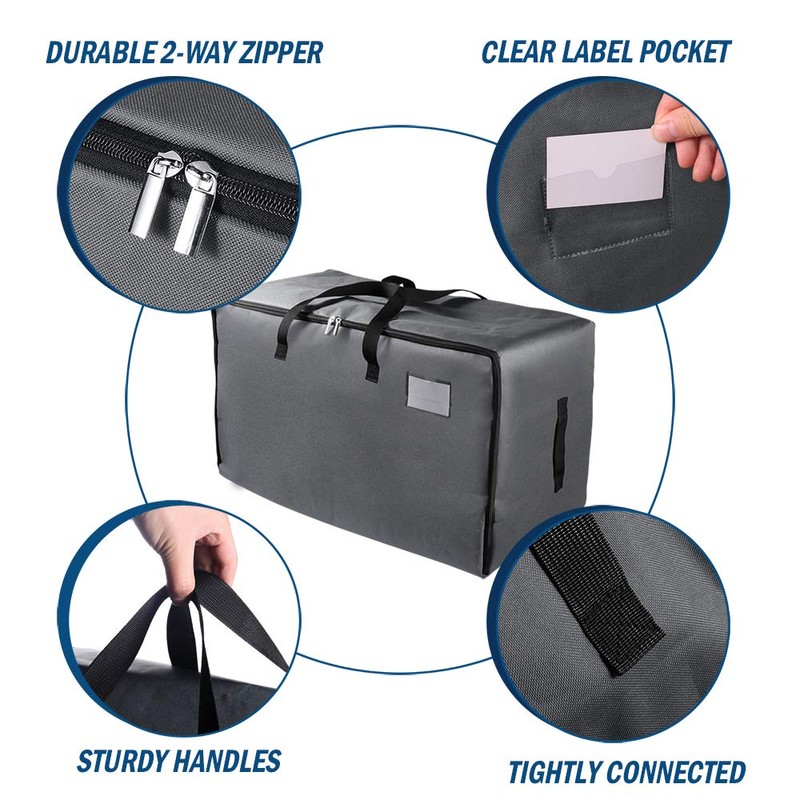IHOMAGIC 100L Ultra Large Underbed Storage Bag with Zip and