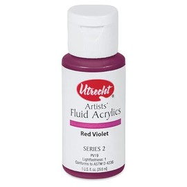 Utrecht Fluid Acrylics - Red Violet, 1 oz bottle