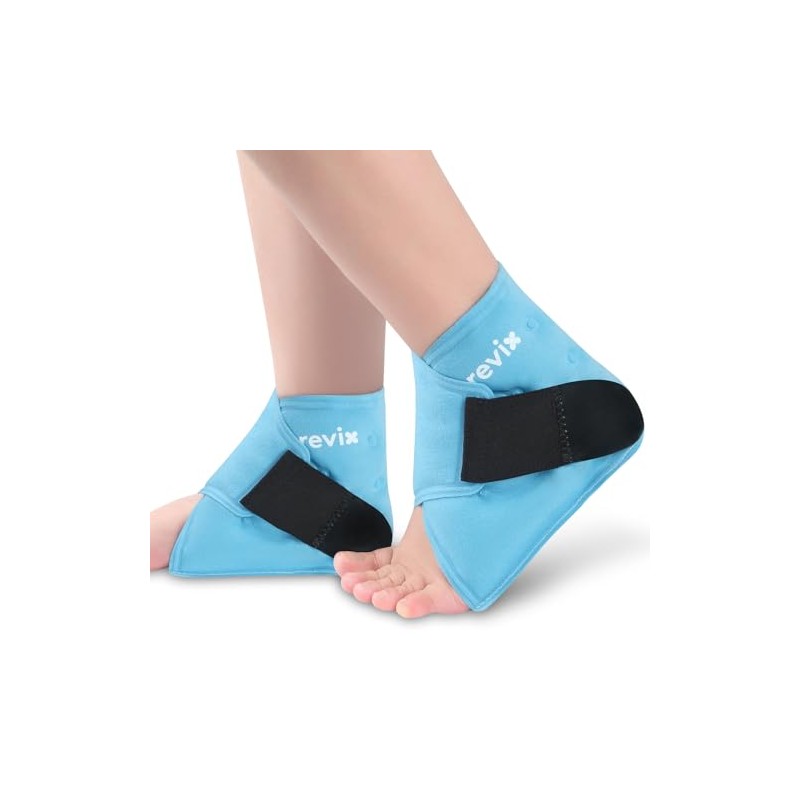 REVIX Ankle Ice Pack Wraps, Reusable Gel Ice Packs for