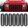 7pcs ABS Exterior Front Grilles Mesh Grill Fit For Jeep