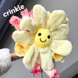 CECE PAW Interactive Dog Plush Toys, Crinkle Flower Dog Rope Toy, Puppy Chew Toys for Teething, Cute Dog Gift for Small and Medium Dogs