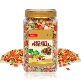 Besway Dehydrated Vegetables 16 oz, Potatoes, Carrots, Onion Flakes, Cabbage, Celery, Bell Peppers, Perfect for Soups, Stews, Camping, Emergency Food Storage, and Meal Prep