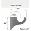 Wood Trends Bracket 3 1/2" Return for 2" Pole White