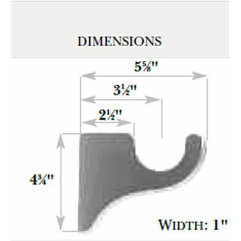 Wood Trends Bracket 3 1/2" Return for 2" Pole White