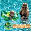 Sloosh Baby Swimming Floats with Removable Sun Canopy, Inflatable Baby