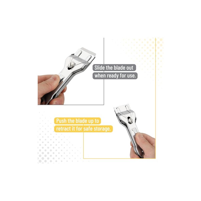 Bates- Metal Razor Blade Scraper Tool, 2 Pack, Carbon Steel