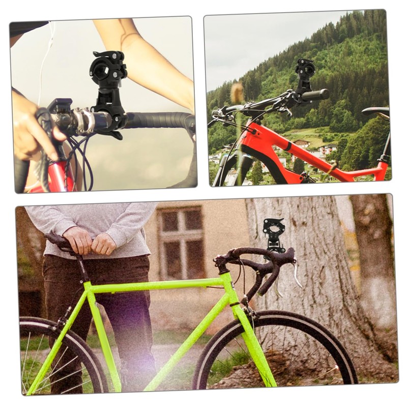 STOBAZA 2pcs Bicycle Flashlight Holder for Bike Lights Lock Handlebar