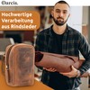 Darcis Leather Bicycle Bag in Brown - Saddle Bag with