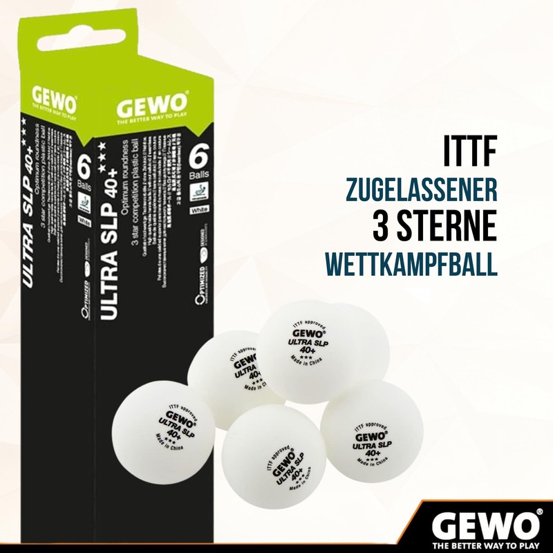 Gewo Ultra SLP 6 Piece Ball without Seam/Maximum Roundness Table