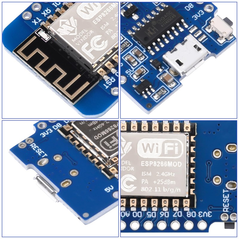 Pack of 6 ESP8266 Micro USB Development Board ESP8266 Mini