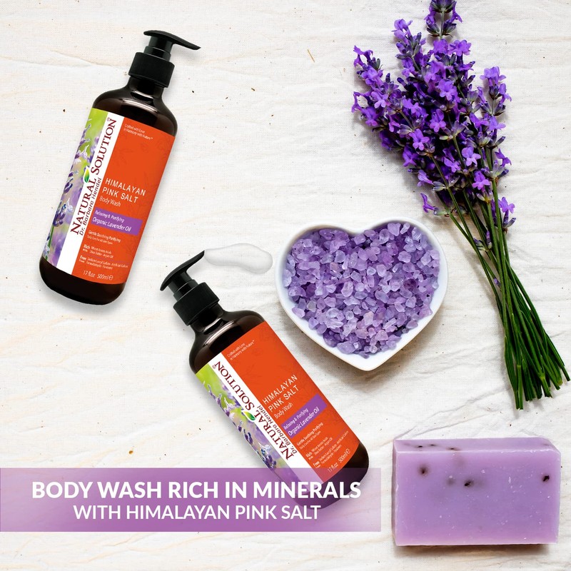 NATURAL SOLUTION Pink Salt Body Wash, Relax & Purifying Body