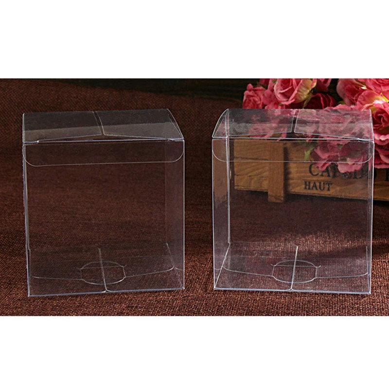 Transparent Packaging Box Set: 100 Pieces Transparent Gift Boxes Macaron