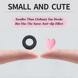 15 pares de ganchos para las orejas para gafas, soporte antideslizante para gafas, puntas de sien, retenedores de manga en forma de amor para gafas, gafas de sol, gafas de lectura (amor rosa)