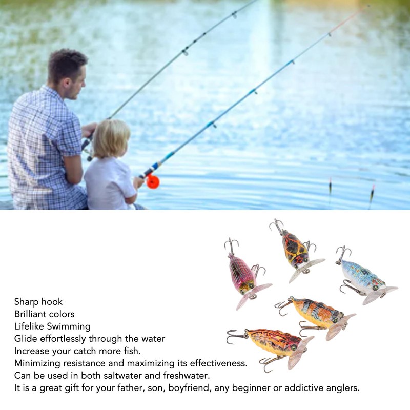 Cicada Fishing Lures Life Like Swimbait Fishing Bait Set with