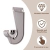 Wonderjune 4 Pcs Closet Rod Hooks Plastic Snap-in Support Brackets
