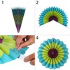 Time to Sparkle 6pcs Mix Hanging Paper Flowers Party Fan