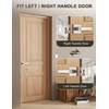 Tinewa 5 Pack Privacy Square Brushed Nickel Door Handles Interior,