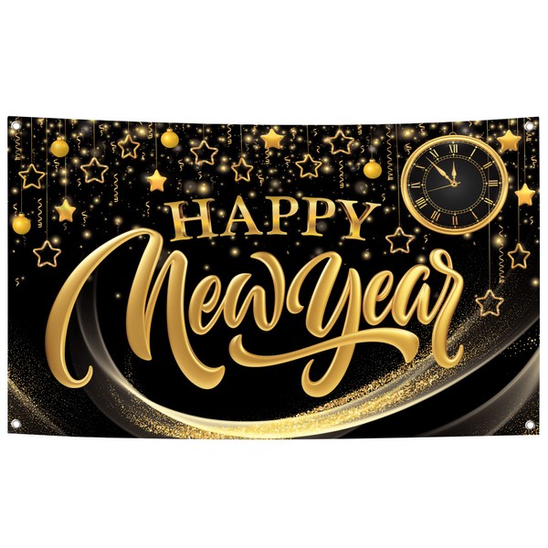 KatchOn, XtraLarge Happy New Year Banner - 72x44 Inch |