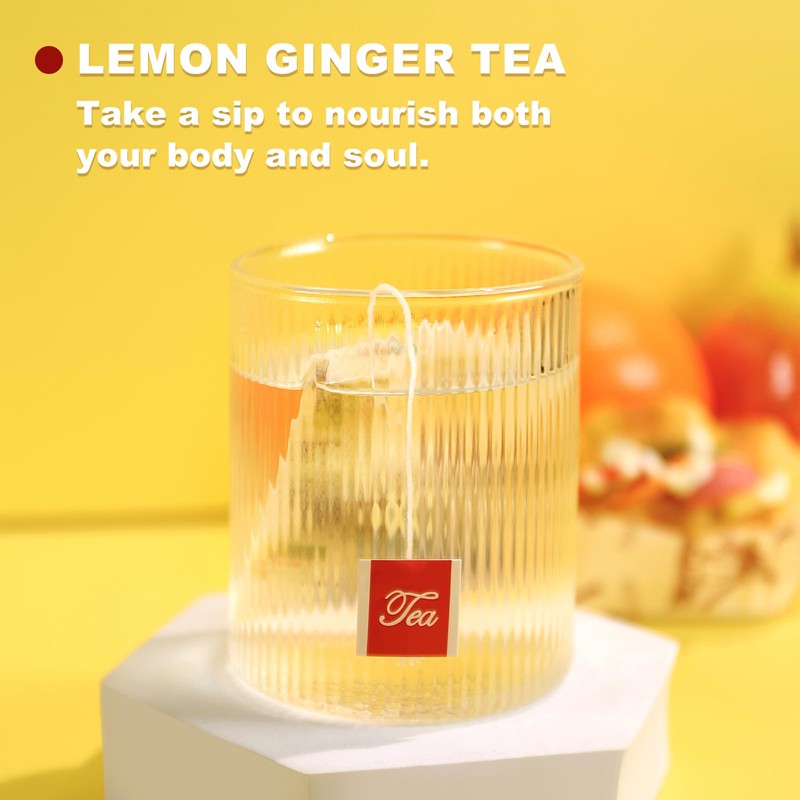 TEARELAE - Lemon Ginger Tea Bags, 70 Count - Natural