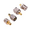 Yuelulala 4pcs SMA to UHF Male Female Adapter RF coaxial