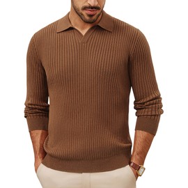 PJ PAUL JONES Sweaters for Men Casual Men' s Sweater V Neck Sweater Mens Navy Blue S