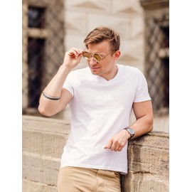 VUCH Unisex Orfee Design Brown Sunglasses, Brown, One Size, brown